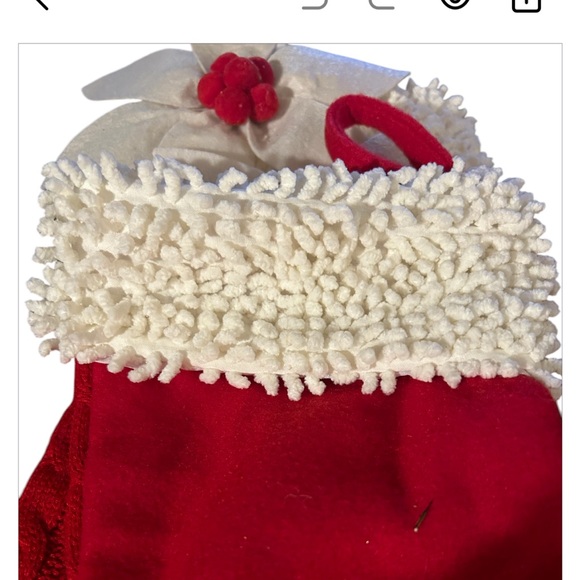 Hobby Lobby (2) Red & White Christmas Stockings - Picture 5 of 6